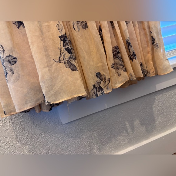 Gunne Sax Vintage Floral Maxi Dress with Navy Accents - Picture 8 of 16